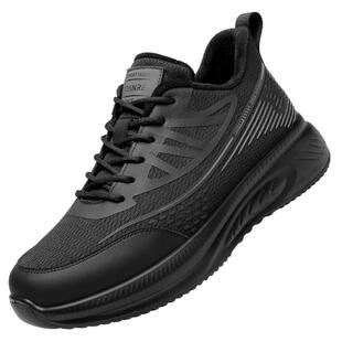 强人3515男鞋冬季保暖加绒鞋运动休闲鞋黑色厚底百搭潮鞋二棉棉鞋