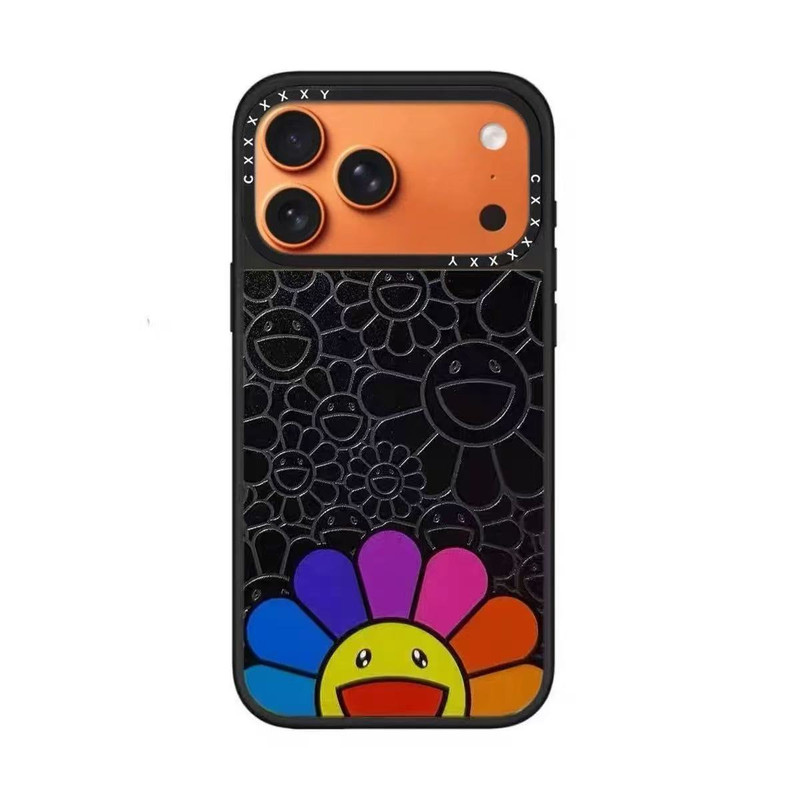CXXXXXXY 联名村上隆太阳花笑脸手机壳适用iPhone17promax苹果16promax个性15pro/14pl