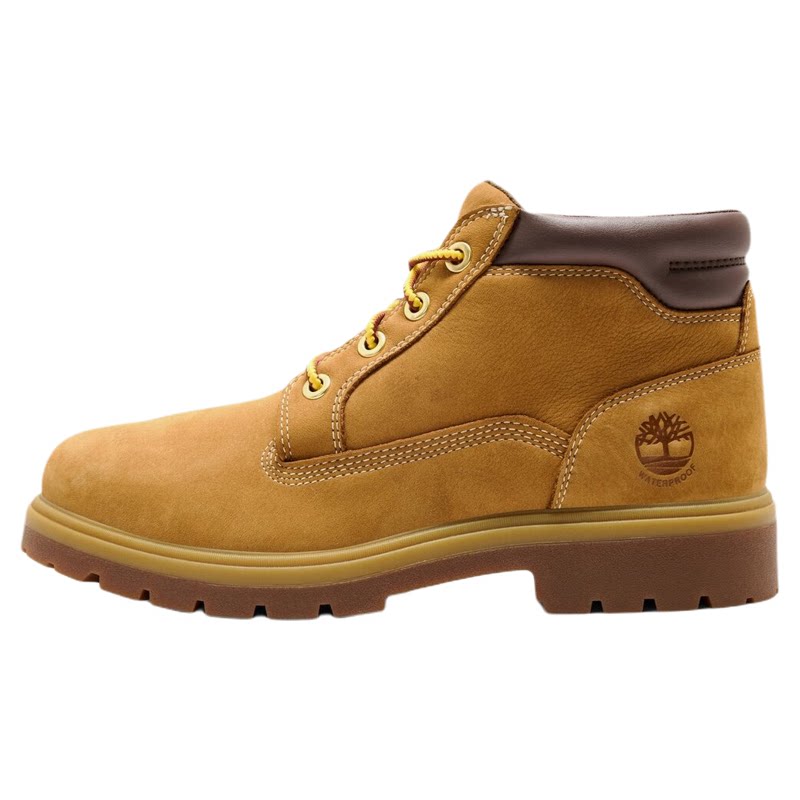添柏岚男鞋中帮大黄靴防水抓地