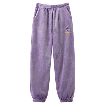 法兰绒家居裤女2025新款加绒睡裤