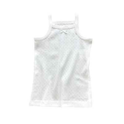 可爱网眼吊带白色薄款透气童装