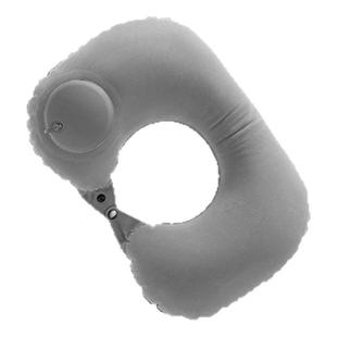 充气U型枕便携收纳按压式旅行护颈U型枕旅游乘车脖枕护颈睡觉神器