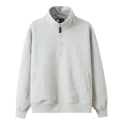 九六致简约半拉链翻领卫衣男