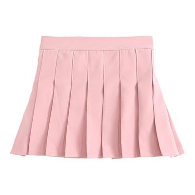女童粉色学院风校服裙
