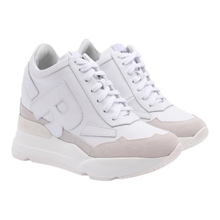 ROTELLI【轻奢风】真皮百搭女鞋时尚厚底鞋隐形内增高9CM休闲跑鞋