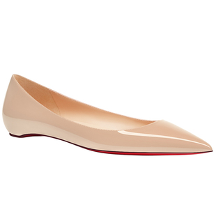 2025新款法式裸色内增高尖头平底鞋女浅口百搭通勤红底单鞋子大码