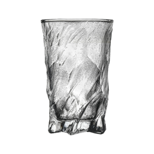 冰川纹玻璃杯日式家用威士忌酒杯高颜值个性洋酒杯ins磨砂啤酒杯