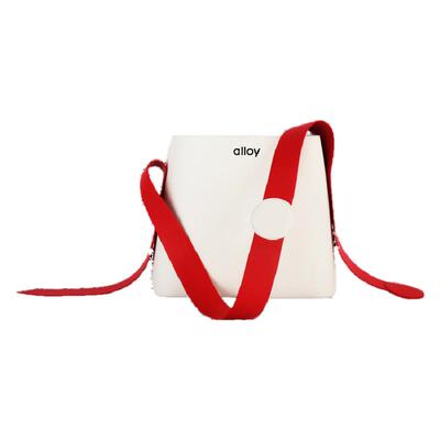 alloy牛皮彩带包休闲时尚斜跨包