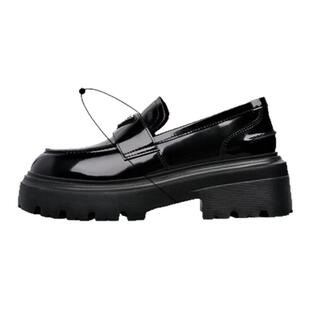 真皮牛皮【轻奢派】星期六乐福女鞋厚底春秋透气休闲小皮鞋单鞋直