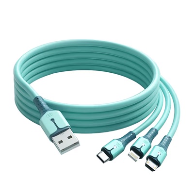 一拖三超级快充数据线三合一手机充电线适用安卓苹果typectype-c6A5000毫安1000USB适用于安卓