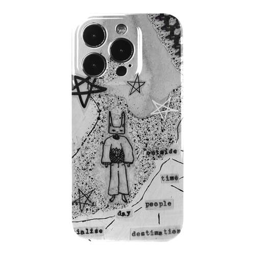 PlayGirl朋克星星涂鸦简约小众亚文化手机壳适用iPhone14plus苹果13promax华为Nova10新款mate50荣耀80原创OP