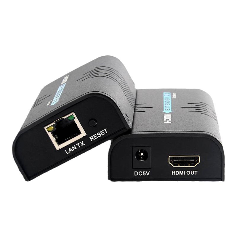 朗强LKV373A高清HDMI延长器转rj45单网络线传输信号放大中继器USB鼠标键盘KVM延伸器1080p接交换机一对多