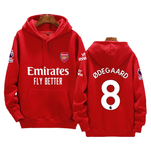 23-24阿森纳队服枪手赖斯热苏斯厄得高足球衣服连帽卫衣男女外套