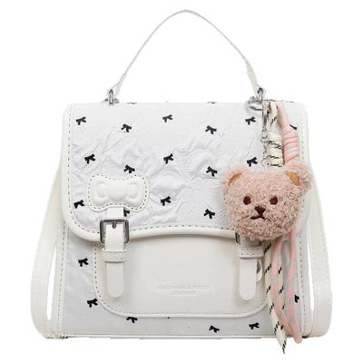 甜美蝴蝶结印花迷你小书包