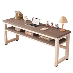 实木长条桌简易书桌家用卧室工作台学生学习桌简约长方形办公桌子