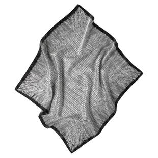 小香灰真丝丝巾中方巾男士高级感搭西装复古领巾2025新款冬季围巾