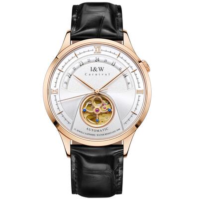 进口机芯男士镂空机械表终身质保