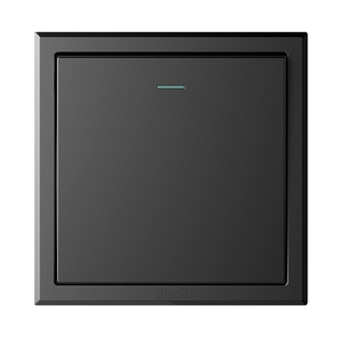 simon西蒙开关插座E3系列86型哑光家用五孔USB荧光灰色黑色面板