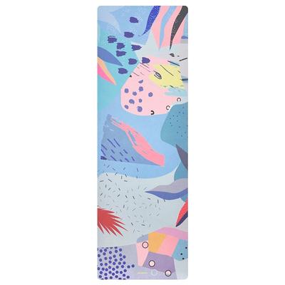 neumee麂皮绒瑜伽垫折叠轻便薄款天然橡胶专业防滑户外铺巾健身垫