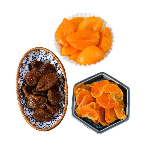 利吉氏零食大礼包厚切黄桃橘子金杏干三拼组合装酸甜休闲果脯果干