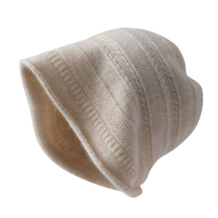 秋印 简约山羊绒帽子男女包头针织卷边堆堆冷帽极简休闲风保暖