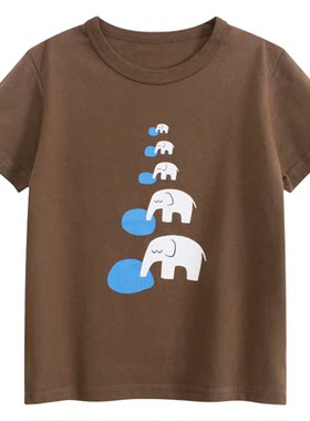 27kids纯棉童装短袖T恤男孩夏装