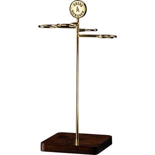 轻奢金币红酒杯架挂高档实木柜内架子创意高脚杯悬倒挂展示摆件架