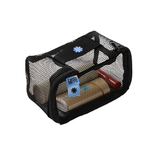 星兜网格化妆包粉扑收纳包网眼洗漱包旅行便携手提小号立体网纱包