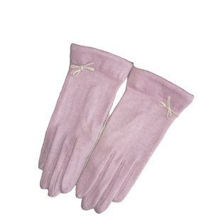 佐贺秋冬真兔皮毛口柔软保暖分指女仿羊绒单层开车简约手套气质