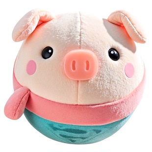 跳跳球公仔宝宝学练抬头娃娃追视消耗体力玩偶婴儿玩具跳跳猪毛绒