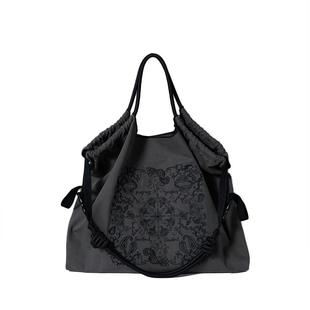 Somlord神洛佩斯利刺绣托特包复古慵懒风大容量百搭单肩斜挎包