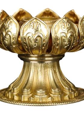 慧宝a款黄铜桌面摆件莲花底座