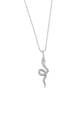 铜镀银小蛇项链女高级感