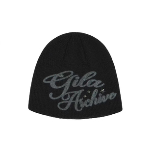 韩国gila archive金玟庭winter宋雨琦同款星星铆钉字母冷帽针织帽