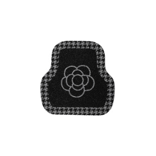 汽车脚垫丝圈通用主驾驶地毯轻奢山茶花地垫防脏防滑保护垫车垫子