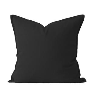 纯棉纯色帆布沙发抱枕靠垫靠枕红黄白绿蓝棉麻粗布套不含芯色客厅