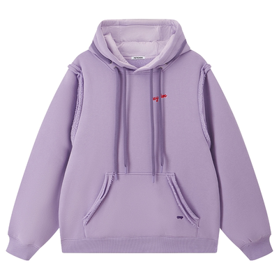 Psychos加绒加厚双帽绳连帽卫衣