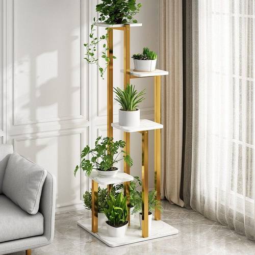 轻奢花架客厅室内装饰架简约架落地式萝花盆架子绿置物架阳台多层