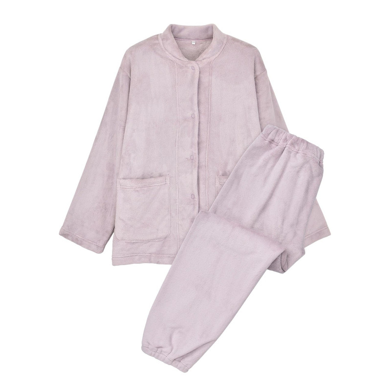 日式珊瑚绒发热家居服套装加厚