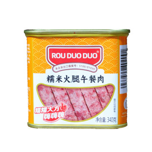 汇泉糯米火腿午餐肉罐头340g即食食品火锅麻辣烫串串餐饮商用包邮