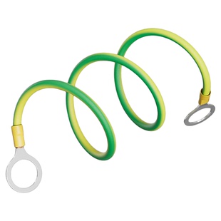 法兰静电跨接线配电箱跨接线6平方黄绿纯铜法兰跨接线桥架连接线