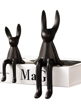 坐姿兔子摆件轻奢高级感