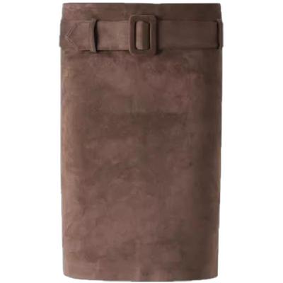 ourhour旷野绿宽腰带半身裙