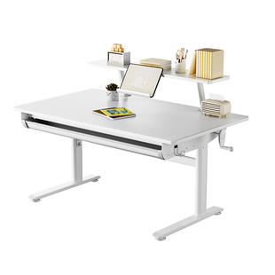 黑白调A2儿童学习桌椅家用儿童书桌实木写字桌学生专用升降大白桌