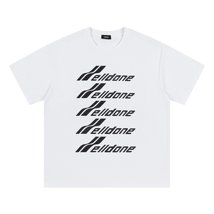 过验版WELLDONE BSHY短袖男女夏季弹幕纯棉潮牌美式宽松t恤