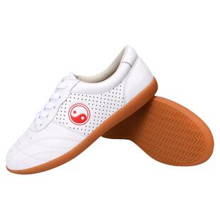 陈家沟太极皮鞋透气功夫鞋女真皮软牛筋大底武术鞋男太极拳练功鞋