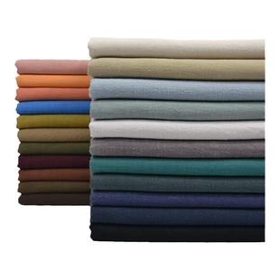 棉麻布料服装面料 亚麻水洗麻布纯色苎麻汉服唐装裤子衣服手工diy