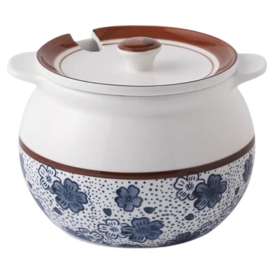 双耳陶瓷罐食品级釉下彩耐高温