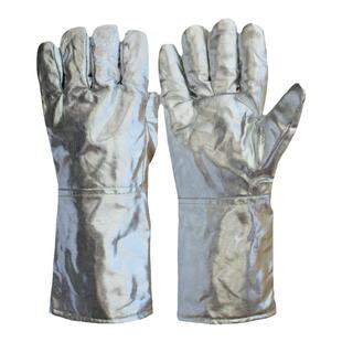佳护 铝箔手套耐高温熔炼五指手套隔热防辐射热加厚烤炉烤箱手套