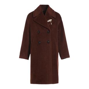 3期免息-乔万尼商场同款大衣外套2025新款羊驼毛好看流行ET4A845